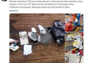【蜗牛棋牌】印尼狮航客机坠毁 官员发布现场图片和视频(图)