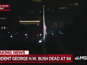 【蜗牛棋牌】美国第41任总统老布什逝世 白宫降半旗悼念(图)