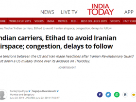 【蜗牛棋牌】印度航司将改变航线 避开伊朗领空受影响区域