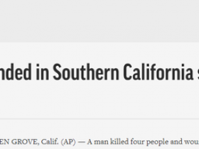 【蜗牛棋牌】美国加州发生系列持刀抢劫事件 4人死亡2人受伤