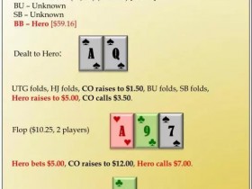【蜗牛棋牌】顶对被对手推一脸,弃牌吗?