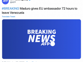 【蜗牛棋牌】马杜罗要求欧盟大使在72小时内离开委内瑞拉