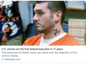 【蜗牛棋牌】美国联邦政府时隔17年首次执行死刑，过程一波三折