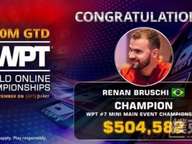 【蜗牛棋牌】Renan Bruschi赢得WPT WOC迷你主赛事冠军