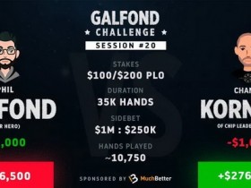 【蜗牛棋牌】Phil Galfond在挑战赛中落后了近30万
