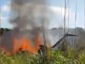 【蜗牛棋牌】巴西一足球队空难6人丧生：现场大火升腾 机体被烧焦