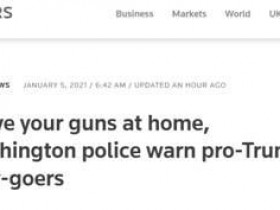 【蜗牛棋牌】华盛顿警方警告特朗普支持者：不要带枪参加集会