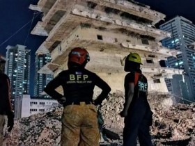 【蜗牛棋牌】菲律宾马尼拉市一座大楼发生坍塌 致3人被困