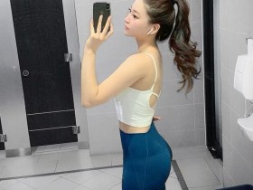 【蜗牛棋牌】今日妹子图20200323：172cm的韩国巨乳美女下班后疯狂打卡健身房！