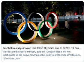【蜗牛棋牌】朝鲜退出东京奥运会，影响几何？