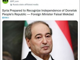 【蜗牛棋牌】俄媒：叙利亚准备承认“顿涅茨克人民共和国”