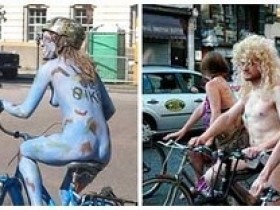 【蜗牛棋牌】裸騎！英國舉辦最養眼的環保活動，騎著騎著都看傻了