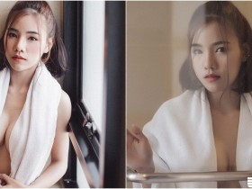 【蜗牛棋牌】短髮妹子「毛巾遮奶」!渾圓兩球若隱若現好刺激,雪白巨乳沒在客氣呀!