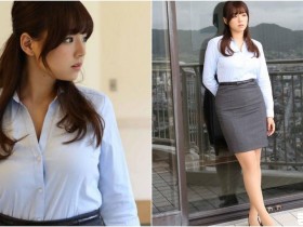 【蜗牛棋牌】童顏正妹女同事「篠崎愛」上班好讓人分心,襯衫包好包滿但是鼓鼓的~