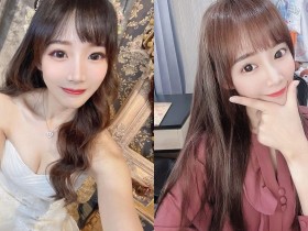 【蜗牛棋牌】正妹「小皮」穿禮服深溝好誘人,「白嫩的低胸畫面」太性感了!