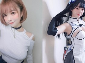 【蜗牛棋牌】強國coser「童顏巨乳」惹人愛，女款體操服偷藏「兩團肉肉」工口度激升