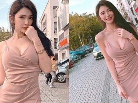 【蜗牛棋牌】大馬街頭捕捉「氣質正妹」!爆乳包臀小禮服展現「曼妙曲線」,不看她都難!