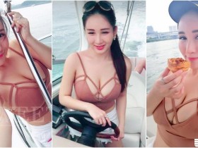 【蜗牛棋牌】「遊艇大奶妹」開船好盡興!「巨大雪乳」快蹦出衣服,比海面還要波濤洶湧!
