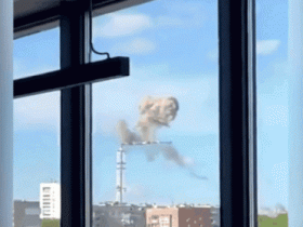 【蜗牛棋牌】乌克兰一高240米电视塔遭俄军击中，防空通讯受阻