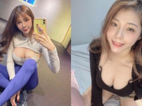 【蜗牛棋牌】正妹助理主持「晴天Sunny」太甜美 空中瑜珈展現爆乳身材