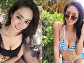 【蜗牛棋牌】焦糖肌正妹「大柳麻友」燦爛笑容太迷人!比基尼辣曬性感 S 曲線