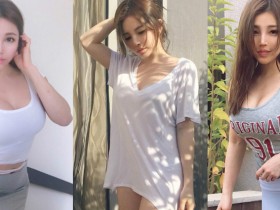 【蜗牛棋牌】正妹展現「雄偉車頭燈」,養眼視角超立體!「深長事業線」讓人想一頭栽進!