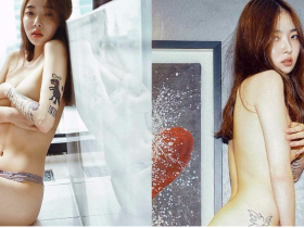 【蜗牛棋牌】狂!正妹刺青師「火辣待客」好有一套,私下「裸身」展現美體藝術!