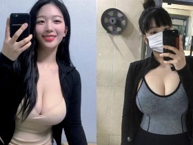 【蜗牛棋牌】氣質深溝妹「最愛穿運動裝自拍」,雄偉的乳量快滿出了!