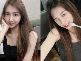 【蜗牛棋牌】甜心正妹「對鏡甜笑超迷人」,「甜甜女友造型」充滿戀愛感!