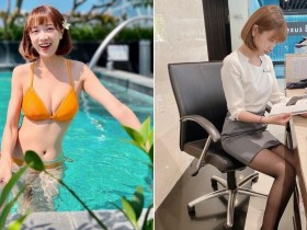 【蜗牛棋牌】新莊「正妹汽車女業務員」曾筱筑,上班黑絲下班比基尼,都讓人好想買車!