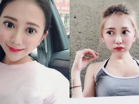 【蜗牛棋牌】大眼正妹黃萱Karen「穿小背心辣翻」,白嫩美肌看起來超誘人啊!