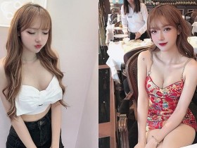 【蜗牛棋牌】餐廳甜美正妹「緊身洋裝穿好短」,白皙嫩腿視角太邪惡了!