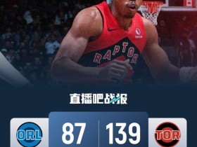 【蜗牛棋牌】猛龙52分大胜魔术 斯科蒂·巴恩斯28分钟23+15 班凯罗14中3