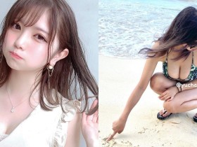 【蜗牛棋牌】21歲「清純女大生」大眼水汪汪,沙灘彎腰露「雪白巨乳」份量也好大!