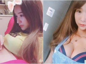 【蜗牛棋牌】女生脹奶hen可怕!甜美正妹「奶放電腦上」!兇猛的視覺衝擊太強大啦!
