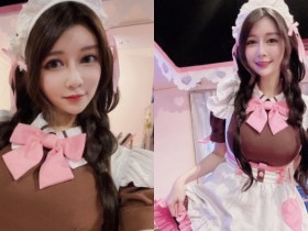 【蜗牛棋牌】「主人要來點什麼?」巨乳甜心安希化身小女僕 超萌模樣讓粉絲戀愛