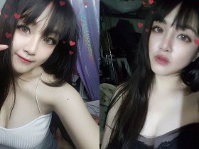 【蜗牛棋牌】實況主妤妤「飽滿乳量」衣服快爆開,強大的地心引力太驚人!