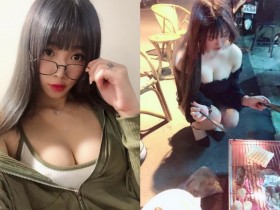 【蜗牛棋牌】奶球比月亮還圓!爆乳妹子陳幽「穌胸外露半蹲烤肉」邪惡視角引暴動
