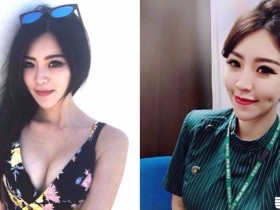 【蜗牛棋牌】超甜「酒窩空姐」下班後好胸狠!「超閃車頭燈」形狀太完美,甜心氣質更勝一籌!