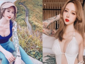 【蜗牛棋牌】花臂女神「張筱密 Mimi」辣曬泳裝!深 V+挖洞設計大秀有料好身材