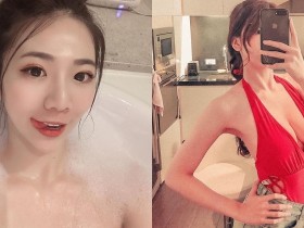 【蜗牛棋牌】無處不辣!E奶正妹「Jasmine茉莉」在家也要深V爆乳,辣到國外超犯規~