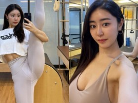 【蜗牛棋牌】健身房「美女老闆娘」劈腿擺出一字馬 網友:我有一個大膽的想法