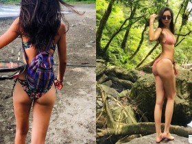【蜗牛棋牌】戶外系女孩94讚!登山溯溪都穿比基尼,「翹挺蜜桃臀」直接大方給欣賞!