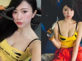 【蜗牛棋牌】甜美可愛「黑手正妹」不會修車只會賣萌!爆乳身材太性感讓人無法招架!