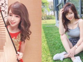 【蜗牛棋牌】猶抱琵琶半遮奶!話題正妹「丘涵Joanne」性感演奏國樂征服全場