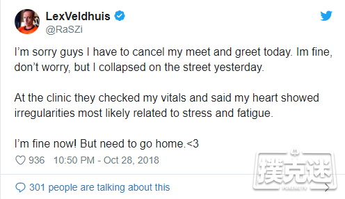 Lex "RaSZi" Veldhuis终于回归Twitch直播