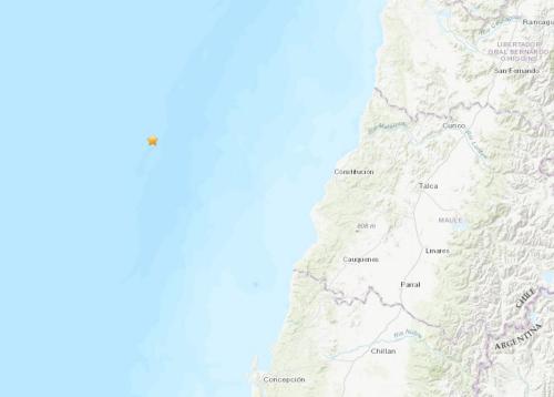 智利西部海域发生5.2级地震 震源深度10公里