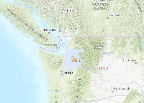 美华盛顿州西部发生4.6级地震 震源深度22.3公里
