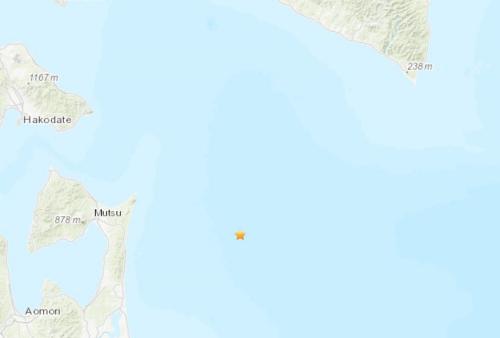 日本东部海域发生5.1级地震 震源深度43.7公里
