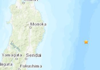 日本东部海域发生4.8级地震 震源深度10千米